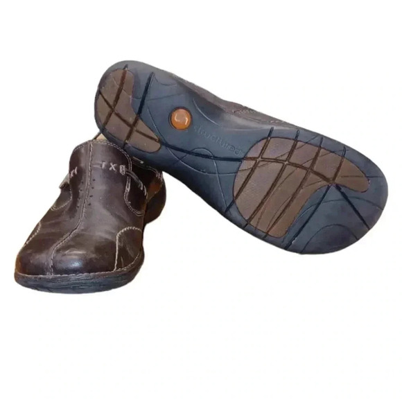 Clark’s Unstructured Brown Leather Slip On Loafers Size 7M - Picture 9 of 11